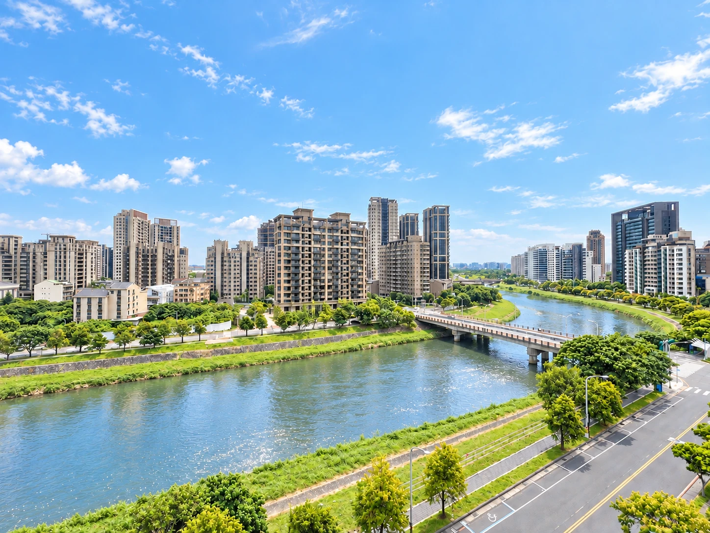 老街溪河道與河畔綠地生活意境示意